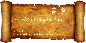 Polgári Madléna névjegykártya
